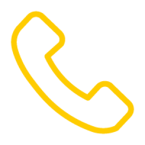 Gelbes Icon von einem Telefon